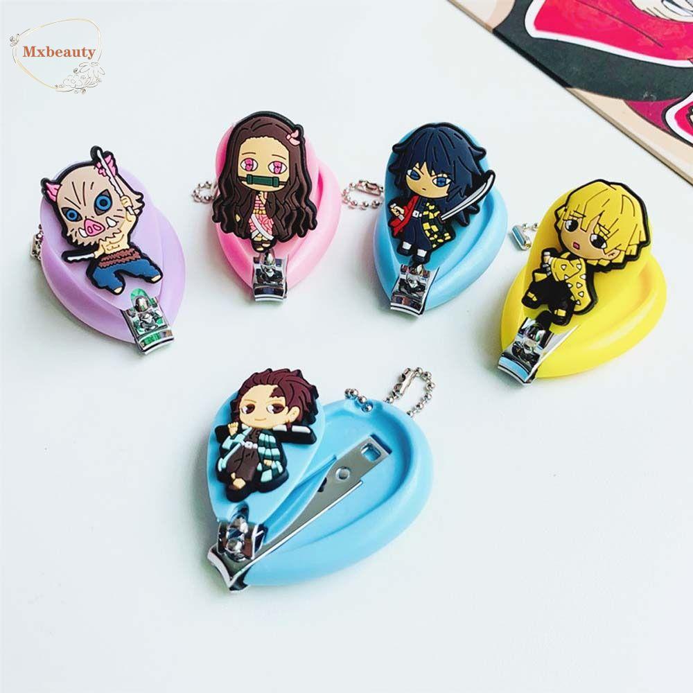 Mxbeauty Kartun Gunting Kuku Portable Anti Percikan Alat Manicure Anime Demon Slayer Finger Nail Trimmer
