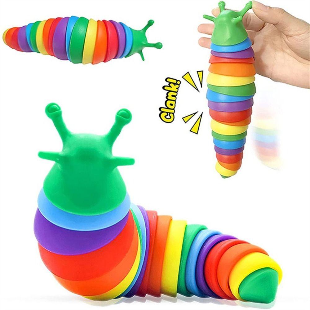 Lanfy 3d Slug Fidget Toy 18cm Aldult Strang Slug Caterpillar Fidget Toys Fleksibel Novelty Fat Brain Slug Articulated
