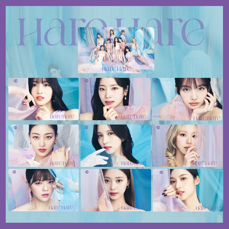 Twice HARE HARE Photocards Acrylic Gantungan Kunci Lomo Card Siap Kpop Postcards Key Ring Gantungan Atas