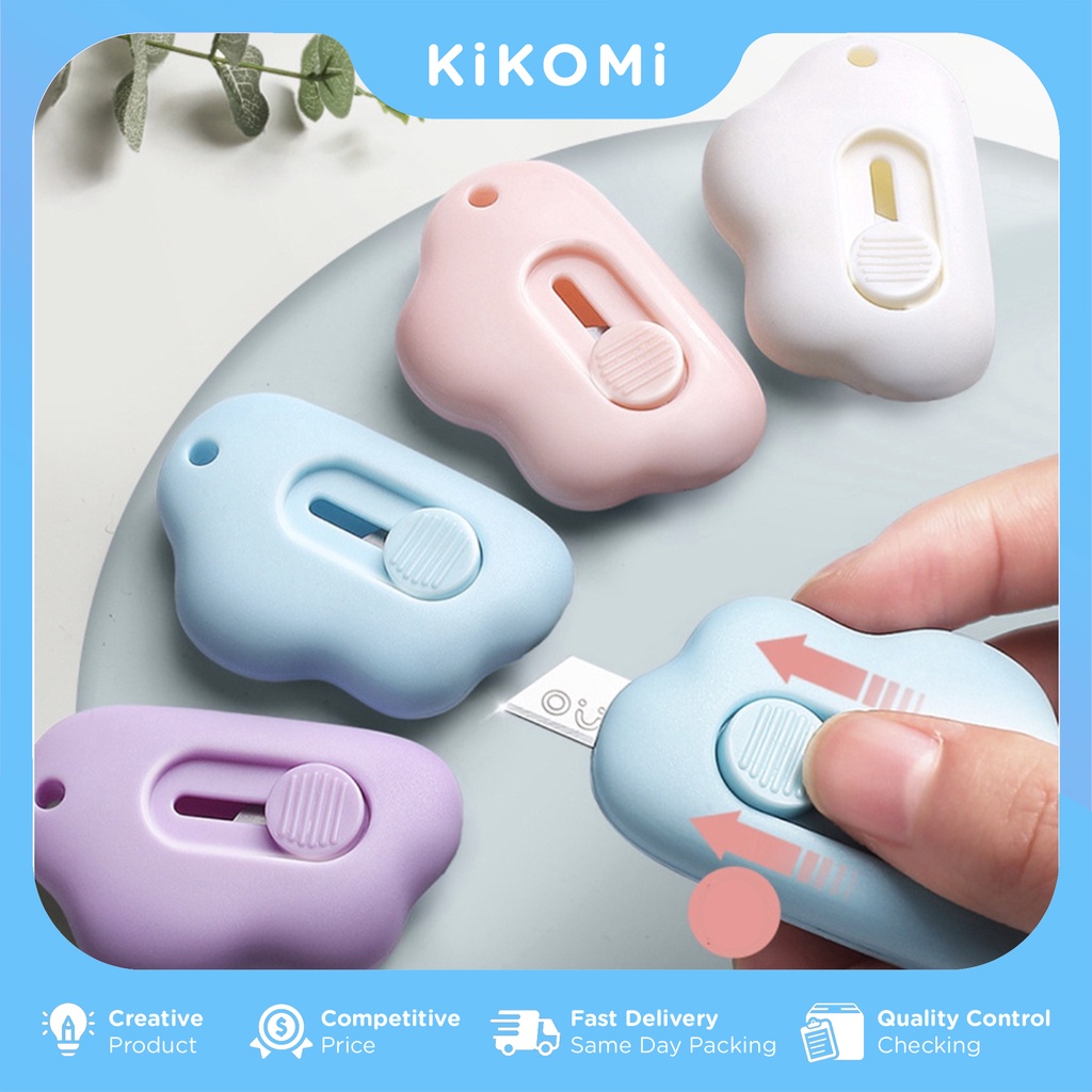 

CUTTER MINI Model Awan Pisau Silet Pemotong Kertas Lakban Portable KK