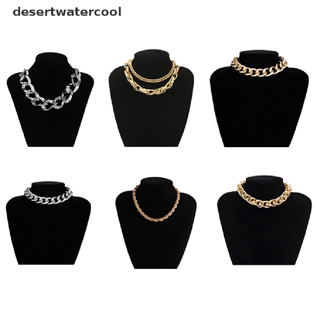 Deid Kalung Choker Punk Hip Hop Untuk Wanita Statement Gothic Cuban Chunky Necklace Martijn