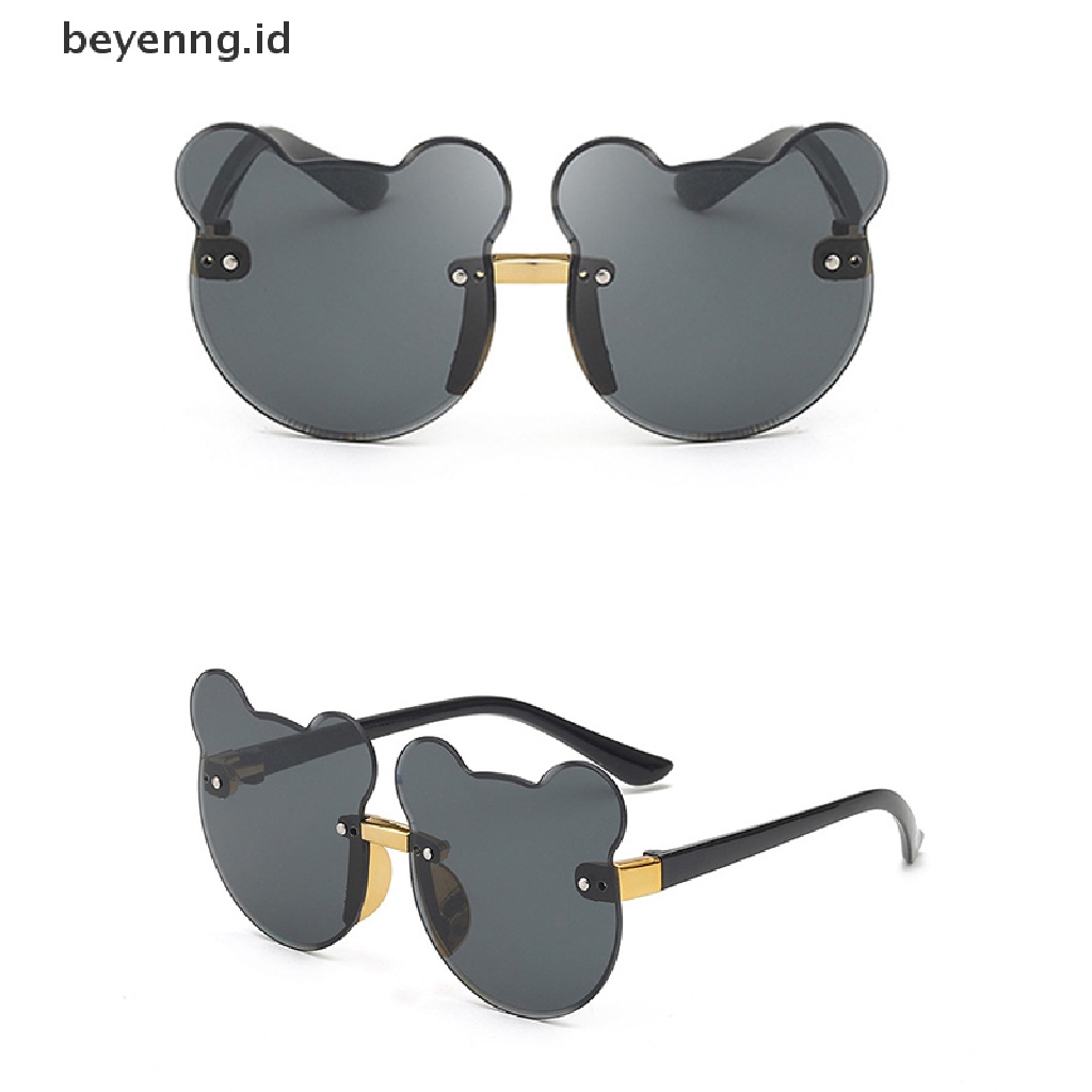 Beyen Anak Kacamata Hitam Fashion Anak Lucu Kartun Beruang Bentuk Kacamata Hitam Anak Vintage Tanpa Bingkai Outdoor Anak Indah Sunglasses ID