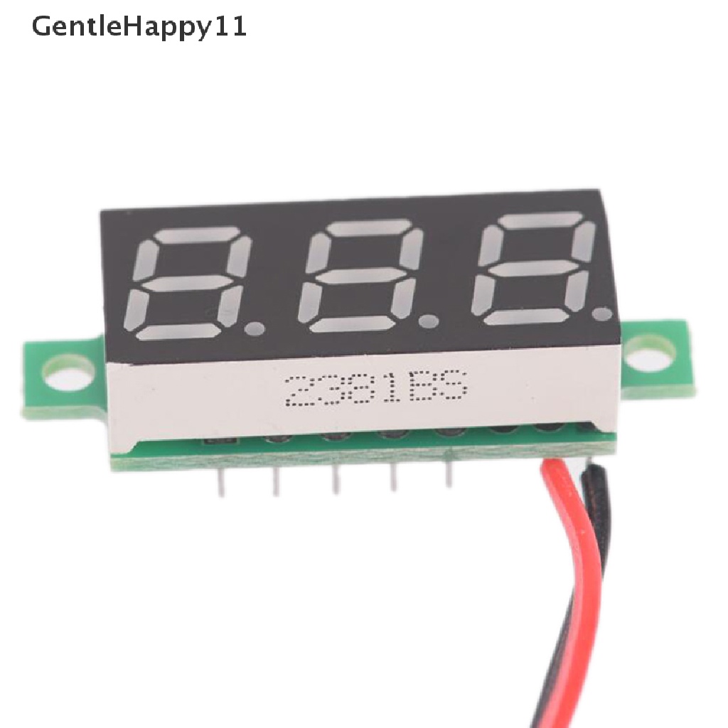 Gentlehappy 2-kabel Mini DC 2.5-30V Voltmeter LED Panel 3-Digital Display Pengukur Tegangan id