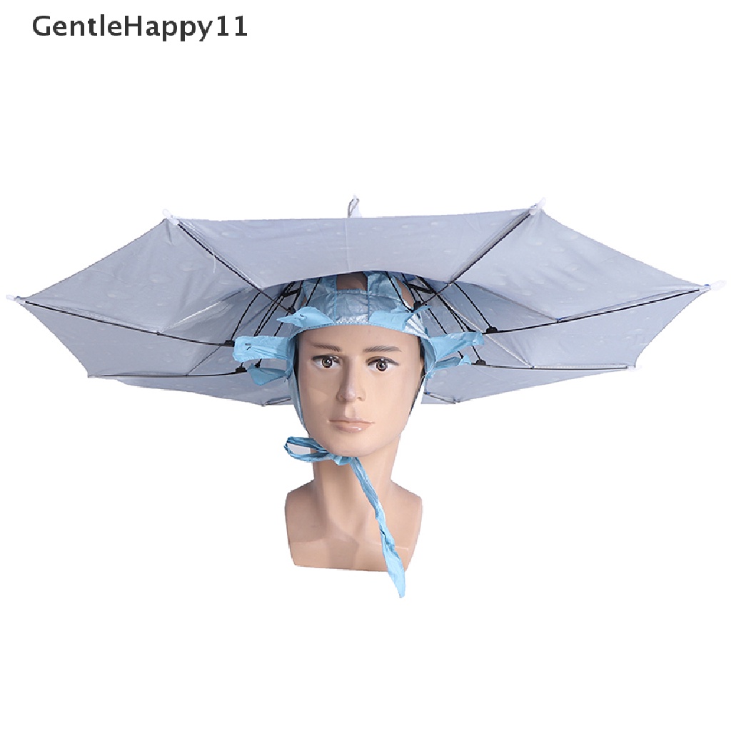 Gentlehappy 1PC Topi Payung Kepala Lipat Perlengkapan Hujan Topi Pancing Hiasan Kepala Umbrella Fishing id