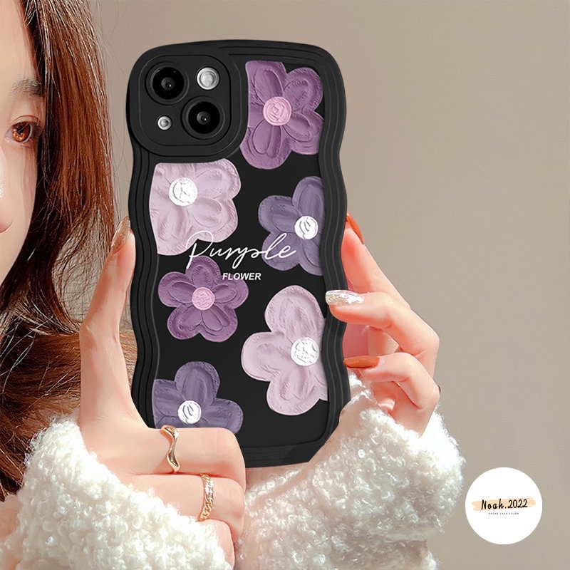 Case Bunga Lukisan Cat Minyak Art Untuk Infinix Hot 11s Nfc12 10 11 9 Play Smart5 4 6 Plus Panas20 12i 20s 10Lite 11 10 9 8 10s 12 Pro 10T Note8 12 Pro Retro Floral Wavy Soft Cover Tepi