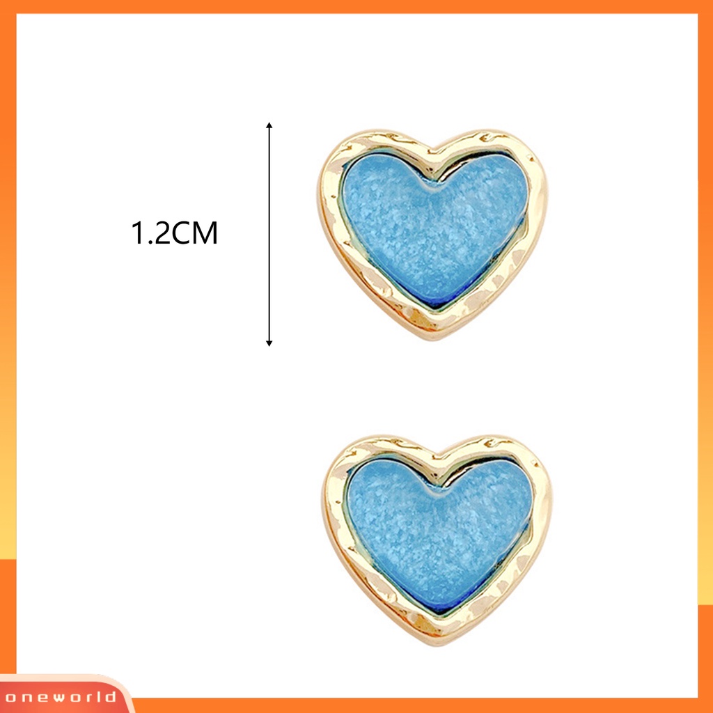 [EONE] 1pasang Ear Studs Elegan Dainty Temperamen Melamun Hadiah Mini Hypoallergenic Retro Cinta Hati Kristal Imitasi Wanita Anting Perhiasan Aksesoris