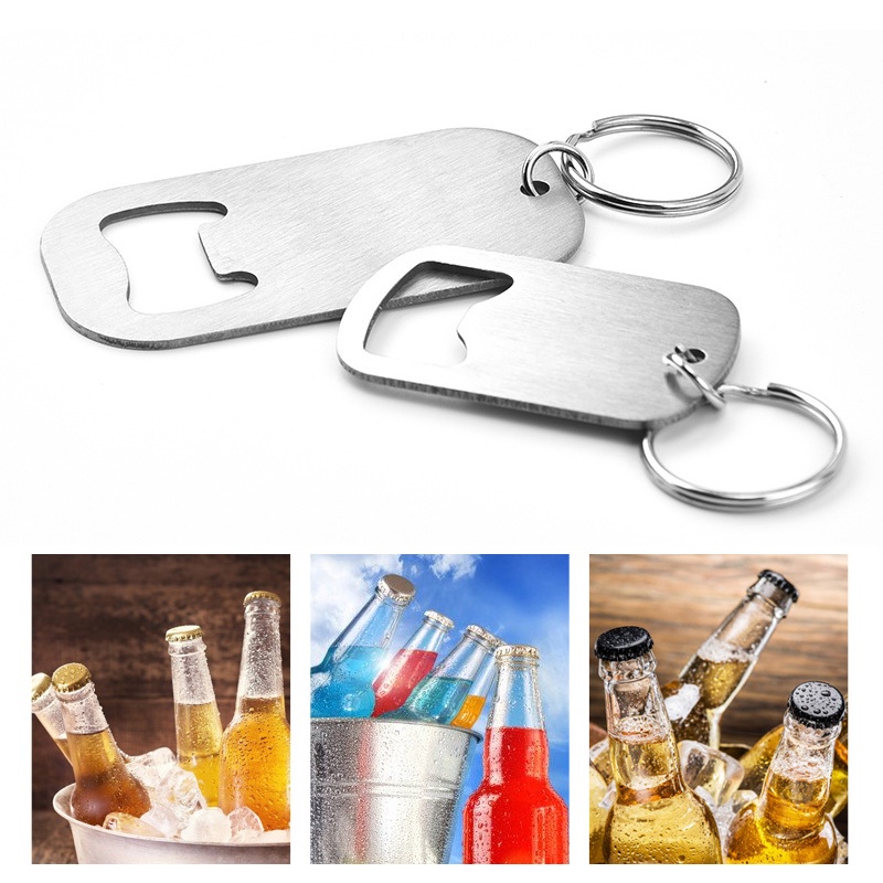 [HOT Sale] Pembuka Bir Gantungan Kunci Portabel Untuk Gantungan Kunci Mobil, Tas Stainless Steel Gantungan Kunci Aksesoris Kreatif Pria Wanita Klasik Pembuka Botol Key Ring Keychain Dekorasi Liontin