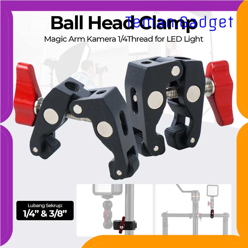 TG - KMR Andoer Ball Head Clamp Magic Arm Kamera 1/4Thread for LED Light - 1420