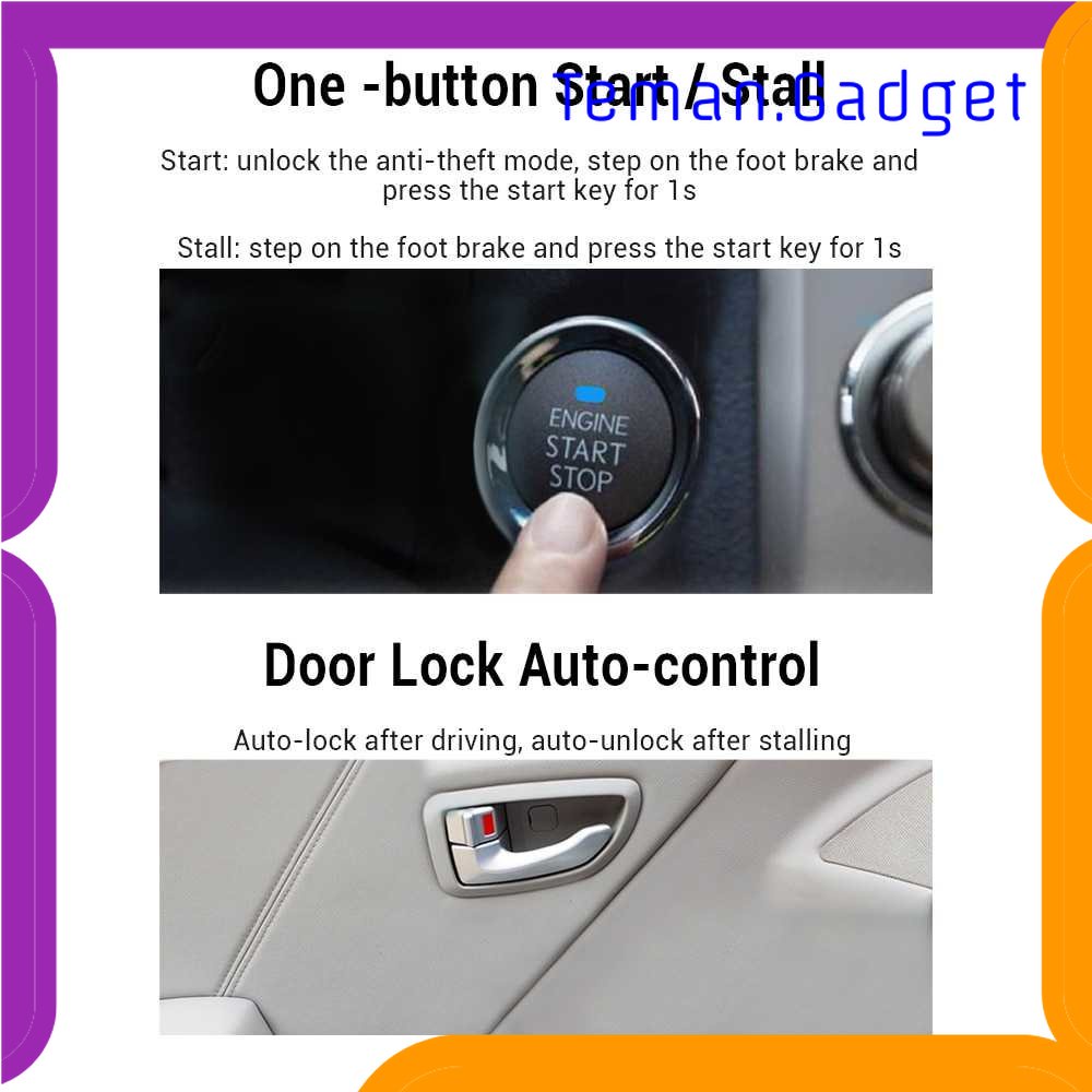 TD - OTO Zeepin Push Start Ignition Car Keyless Entry with Remote Control - C6-B