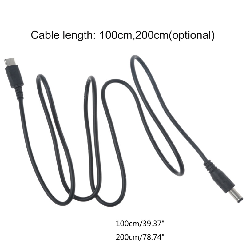 Cre USB C Type C to 5.5x2.1mm 3.5x1.35mm 4.0x1.7mm 9V PD Trigger Kabel Listrik