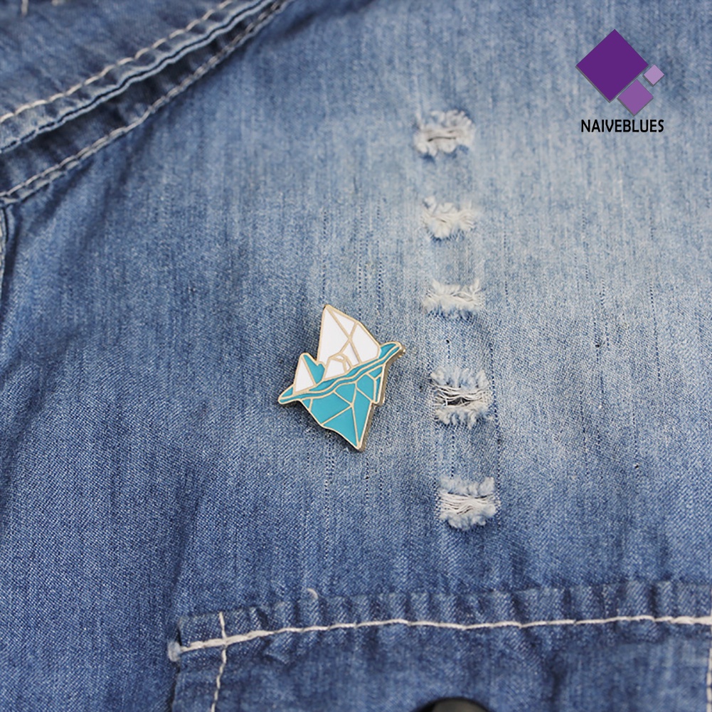 &lt; Naiveblues &gt; Kartun Lucu Gelombang Laut Iceberg Bros Pin Jaket Tas Lencana Hadiah