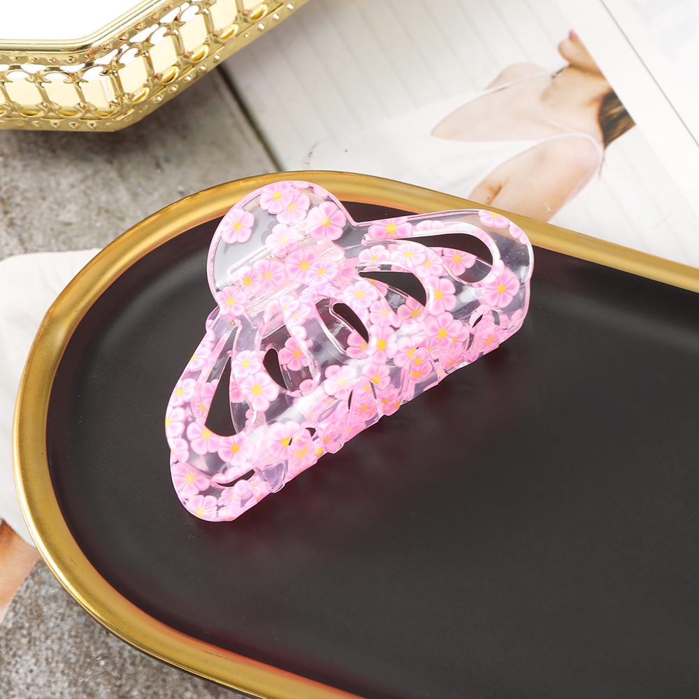 Korea Dicetak Bunga Jepit Rambut Fashion Lucu Hair Clip Aksesoris Rambut Wanita