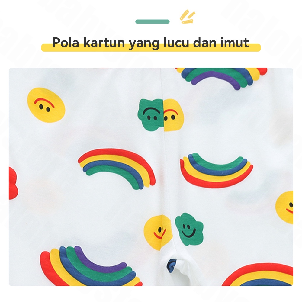Halo Baby Piyama Anak Perempuan Baju Tidur Rayon Setelan Lengan Pendek 1-3Tahun