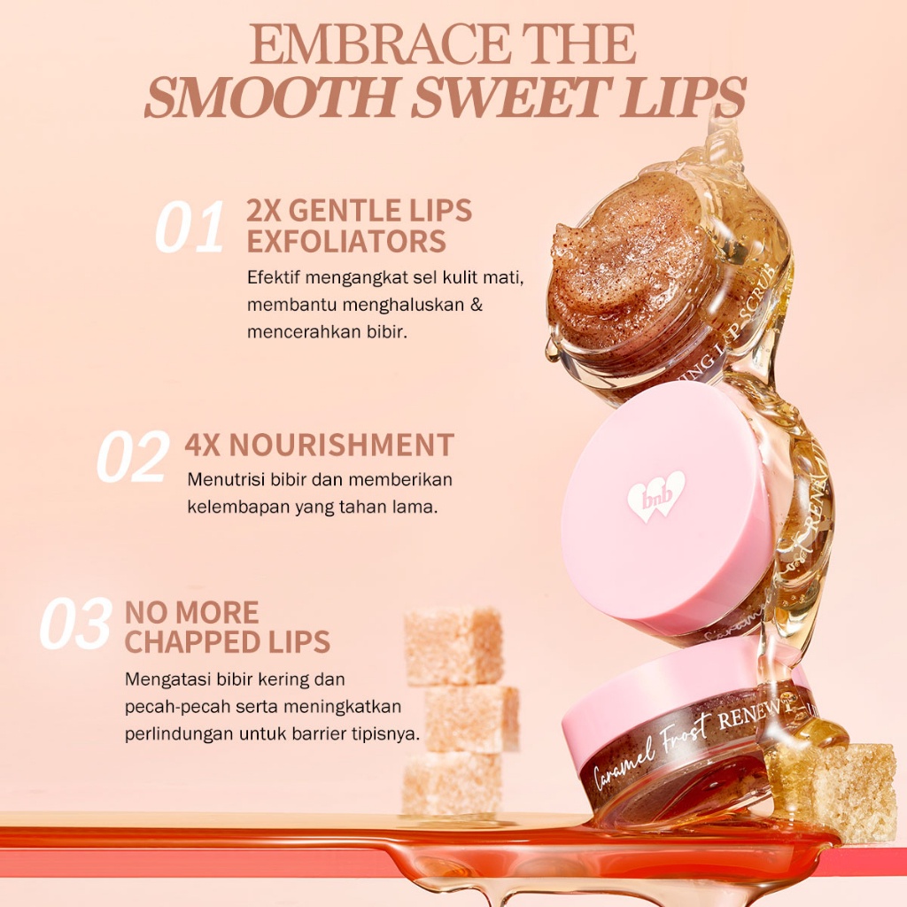 ★ BB ★ BNB barenbliss Caramel Frost Renewing Lip Scrub