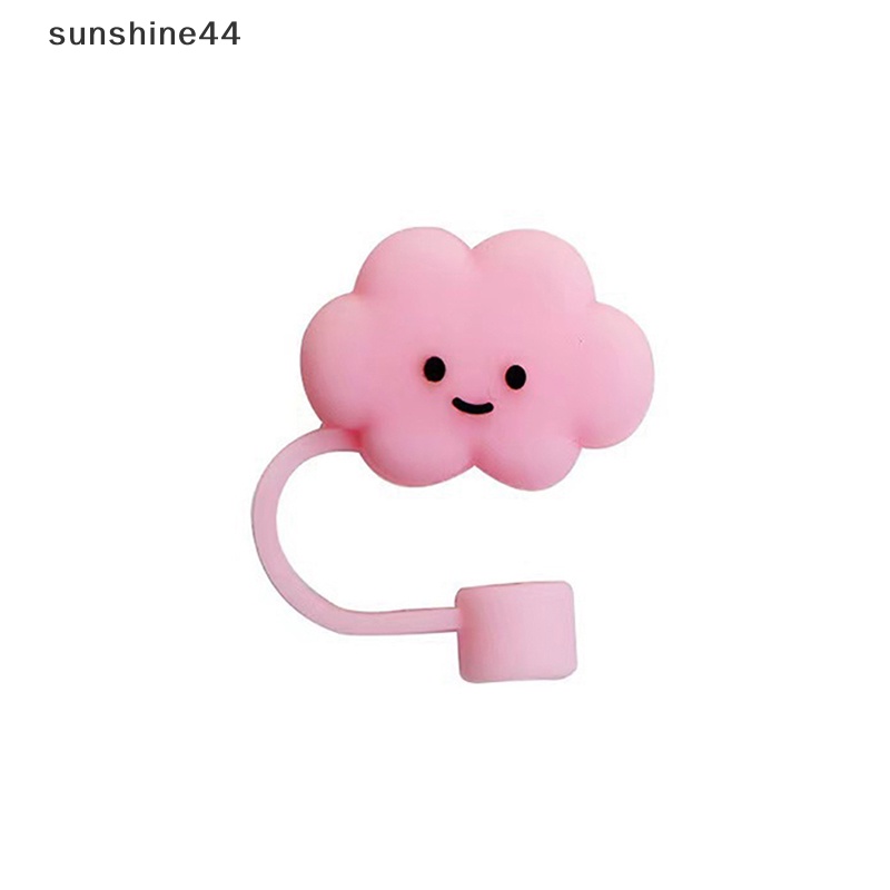 Sunshine Straw Plug Reusable Drinking Dust Cap Silicone Tips Untuk Sedotan Pelindung Caps ID