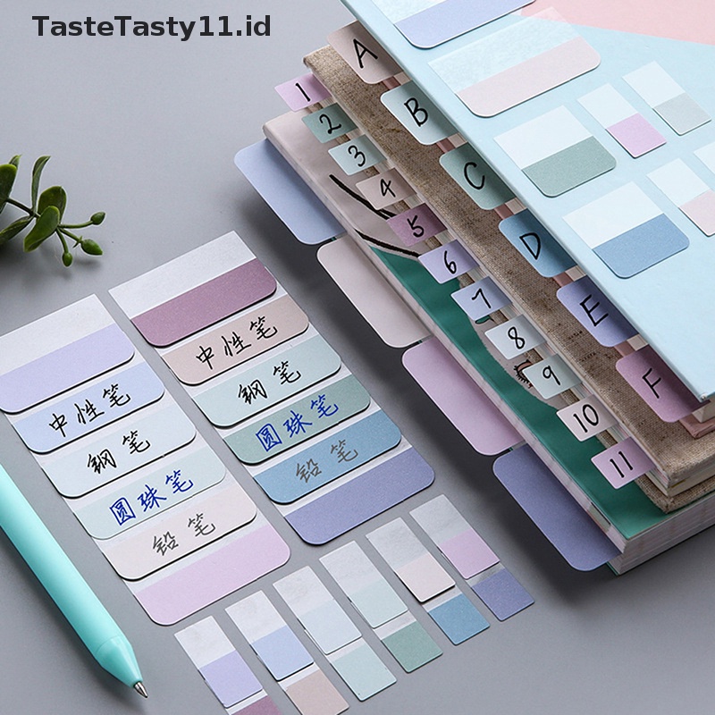 Tastetasty 240pcs Multicolor Sticky Writable Removable Indeks Tab Penanda Buku Note.
