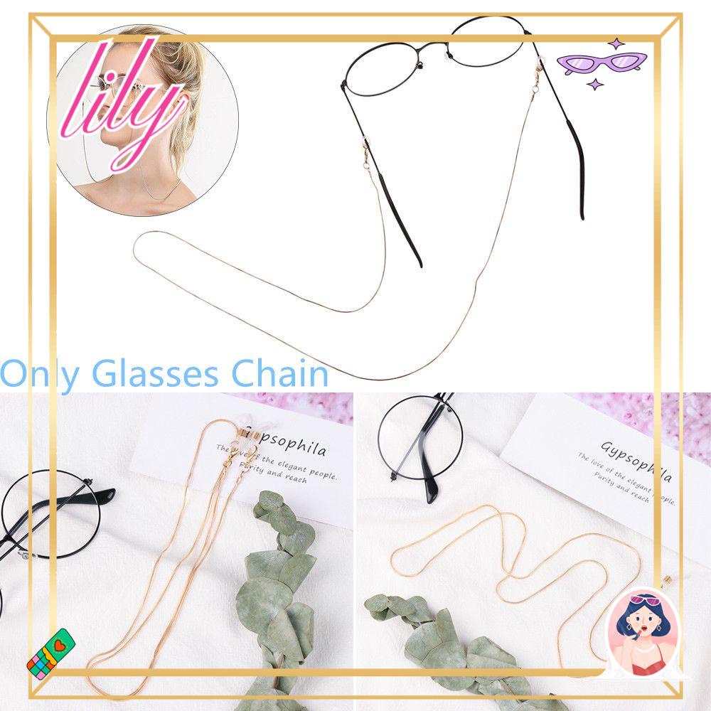 Lily Glasses Chain Sweet Kacamata Baca Metal Eye Wear Aksesoris