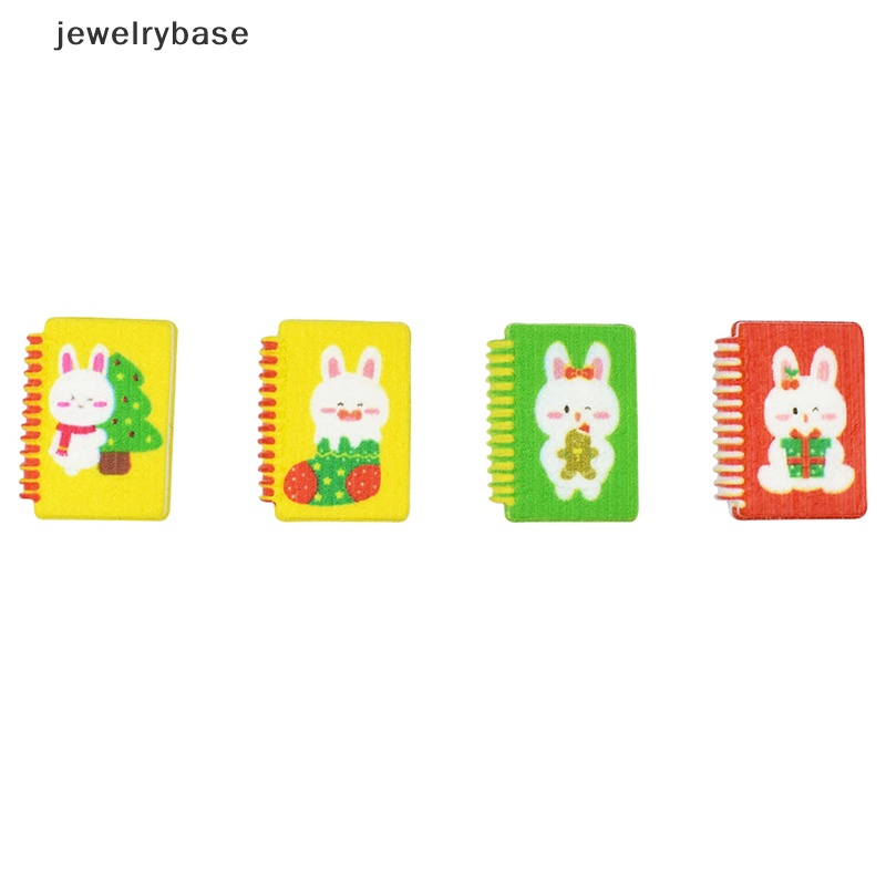 [jewelrybase] 10pcs/set Skala1Per12Rumah Boneka Miniatur Kelinci notebook Pretend Model Butik