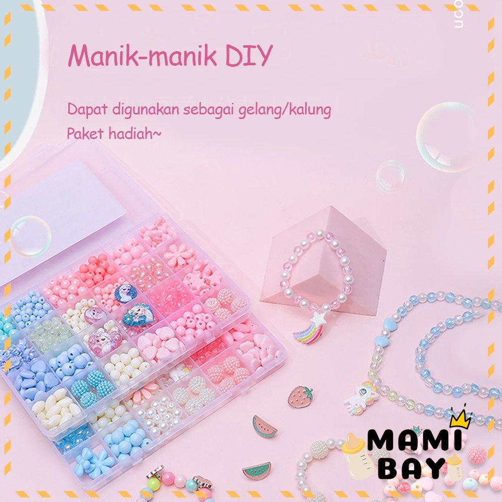 Mamibayi Meronce manik diy untuk jewelry kit mainan kerajinan tangan mainan edukasi anak perempuan