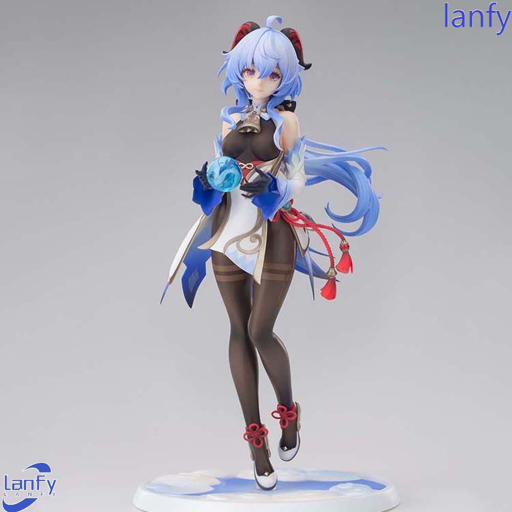 Lanfy Genshin Impact Figure Mainan Model Patung Paimon Keqing Ganyu Dekorasi Desktop Model Anime Mainan Koleksi Figure Klee Hibana Action Figure