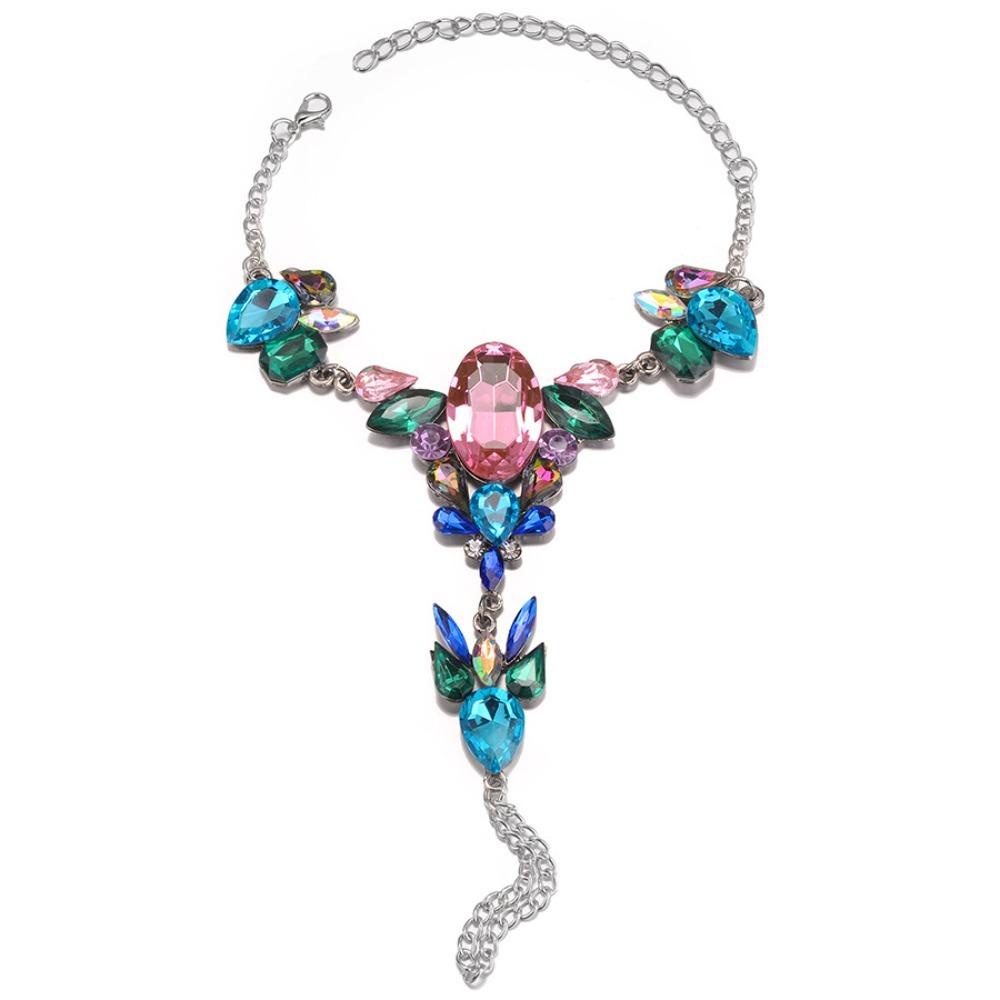 Lily Gelang Kaki Rantai Baru Kaki Dekorasi Wanita Supply Permata Bunga Liontin Kaki Perhiasan