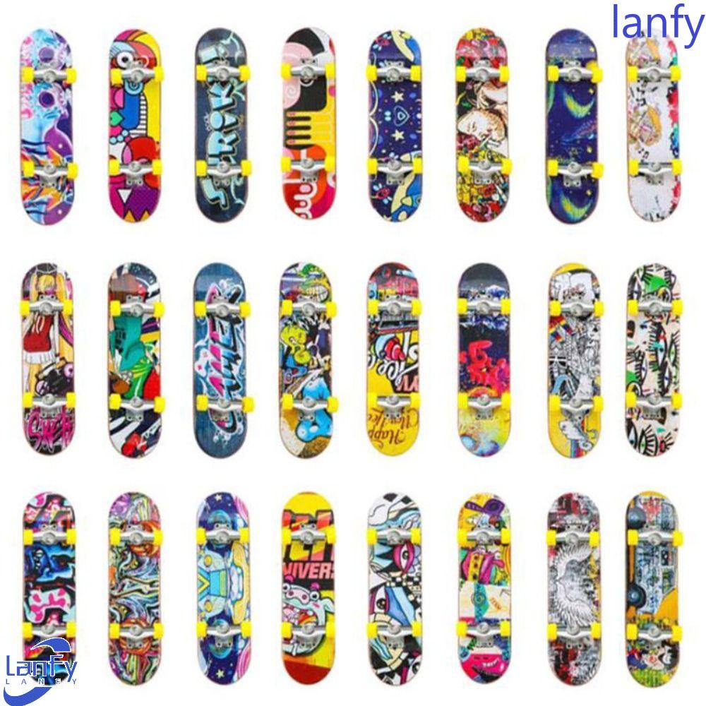 Lanfy Mini Fingerboard 3 Pcs Paduan Berkualitas Tinggi Slide Mendukung Pesta Mainan Aneh Natal Masa Kini Foundation Fingerboard