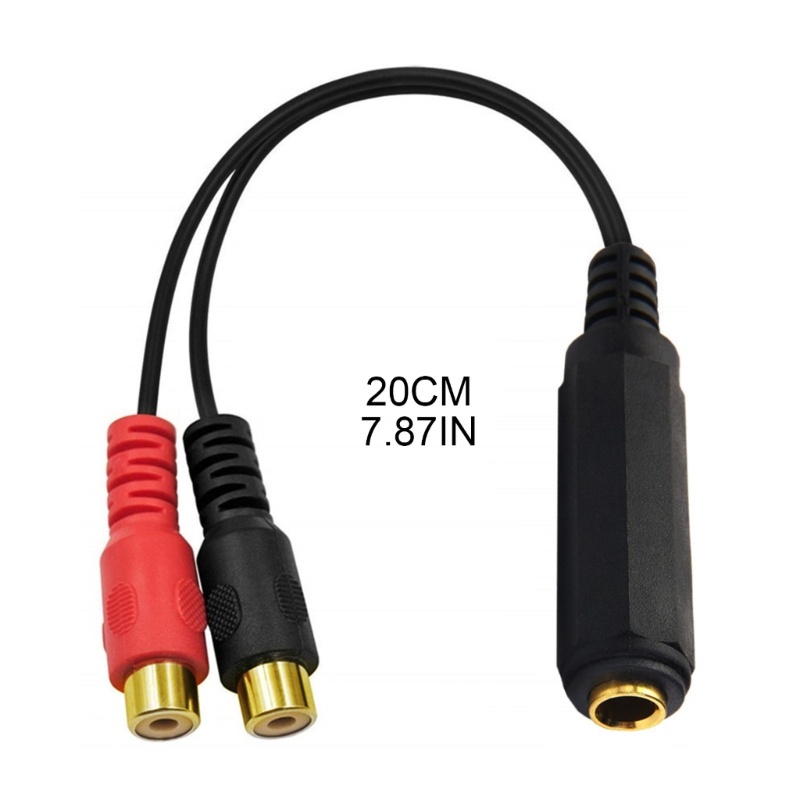 Vivi Heavy Duty6 35mm Female to 2RCA Famale Kabel Ekstensi Stereo Untuk Amplifier Alat Rekaman Speaker7 87in