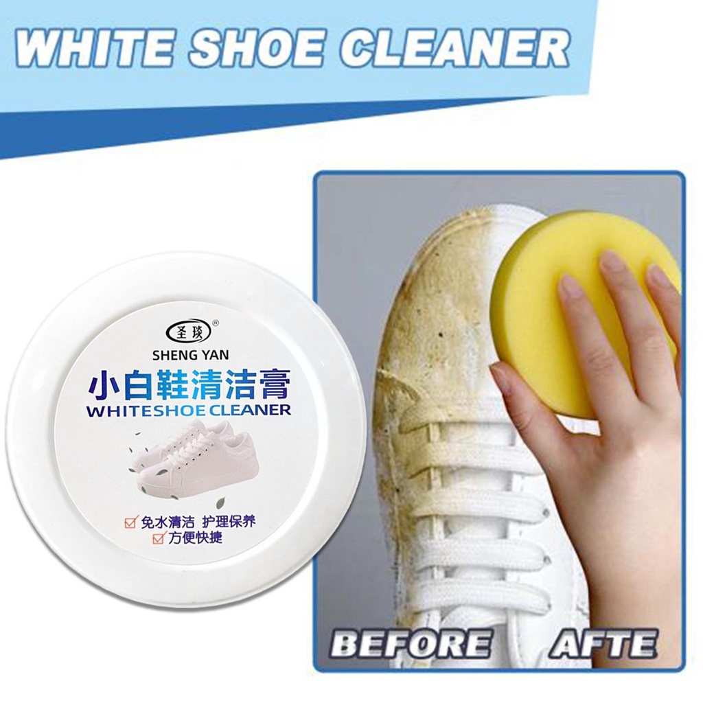 GOS -H401-  Krim Pemutih Sepatu Sneaker 260gr Free Spons - Cleaning Cream White Shoe Cleaner - Pembersih Sepatu