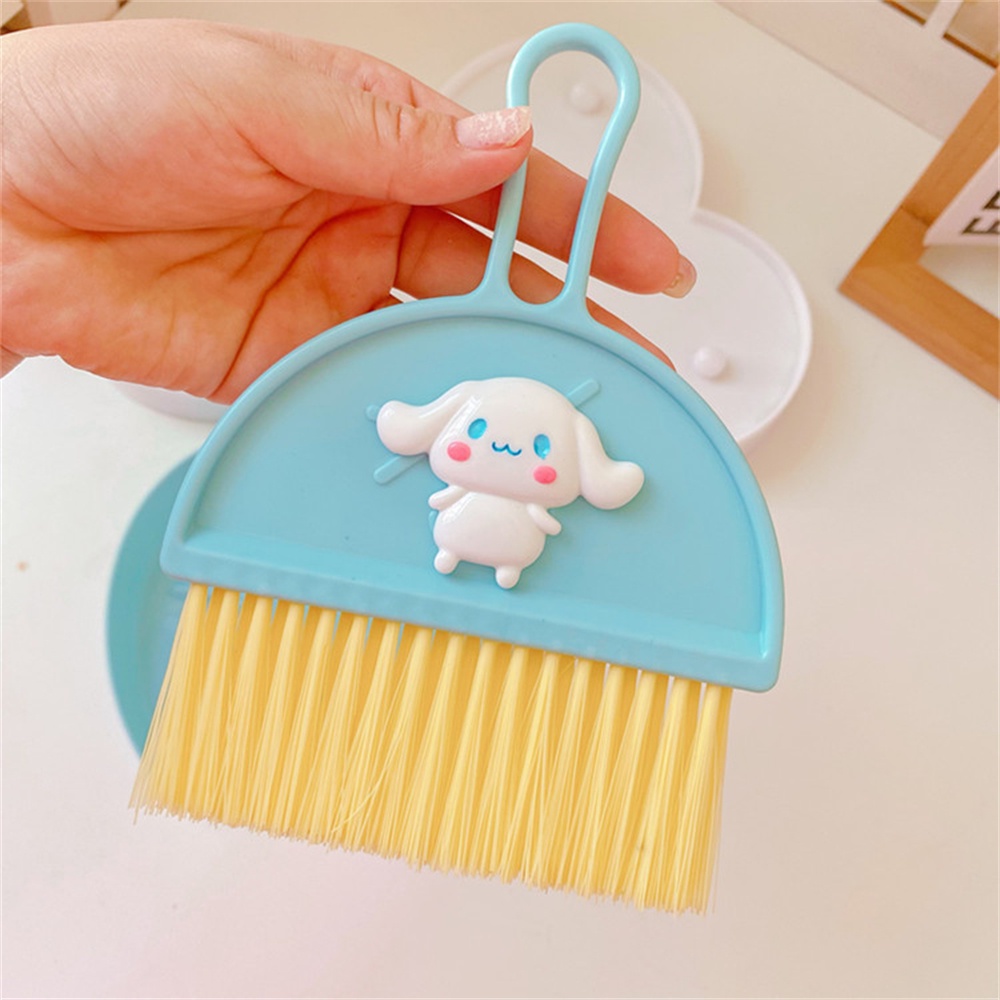 Set Sapu Mini Desktop Broom Sanrio Kartun Kuromi My Melody Cinnamoroll Hello Kitty Keyboard Komputer Membersihkan Celah Menyapu Alat Pembersih Rumah