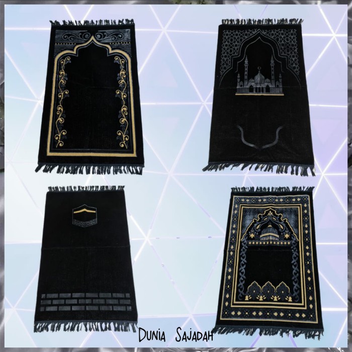 Sajadah Turkey Tebal Hitam / Sajadah Turki Hitam / Sajadah Besar Hitam - Random