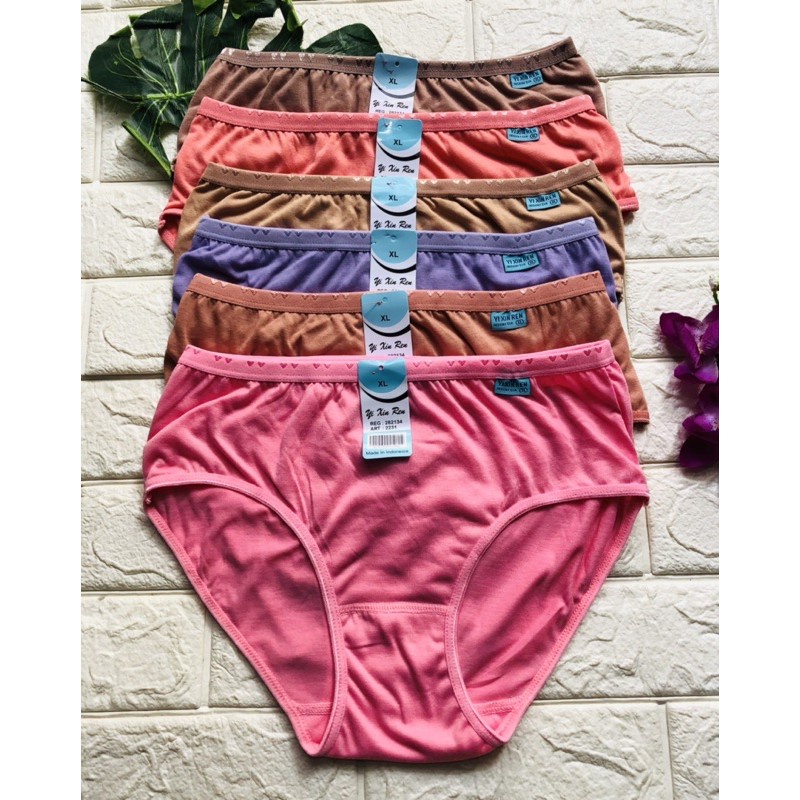 6 PCS | FREYA | Celana dalam wanita dewasa Katun soft / Celana dalam Wanita dewasa nyaman Art 2231  