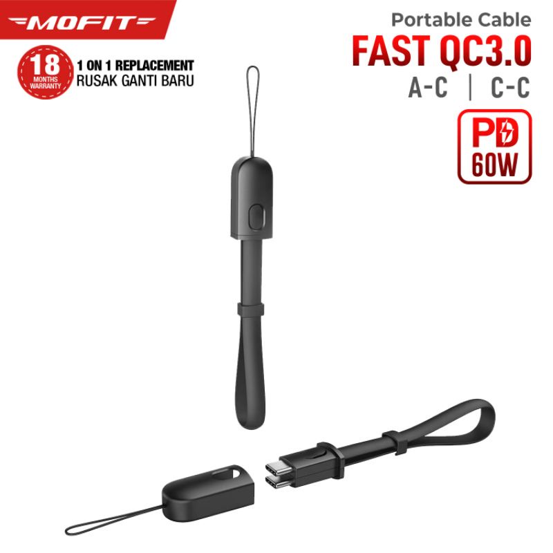 MOFIT Portable Cable Quick Charge 3.0A &amp; PD 60W