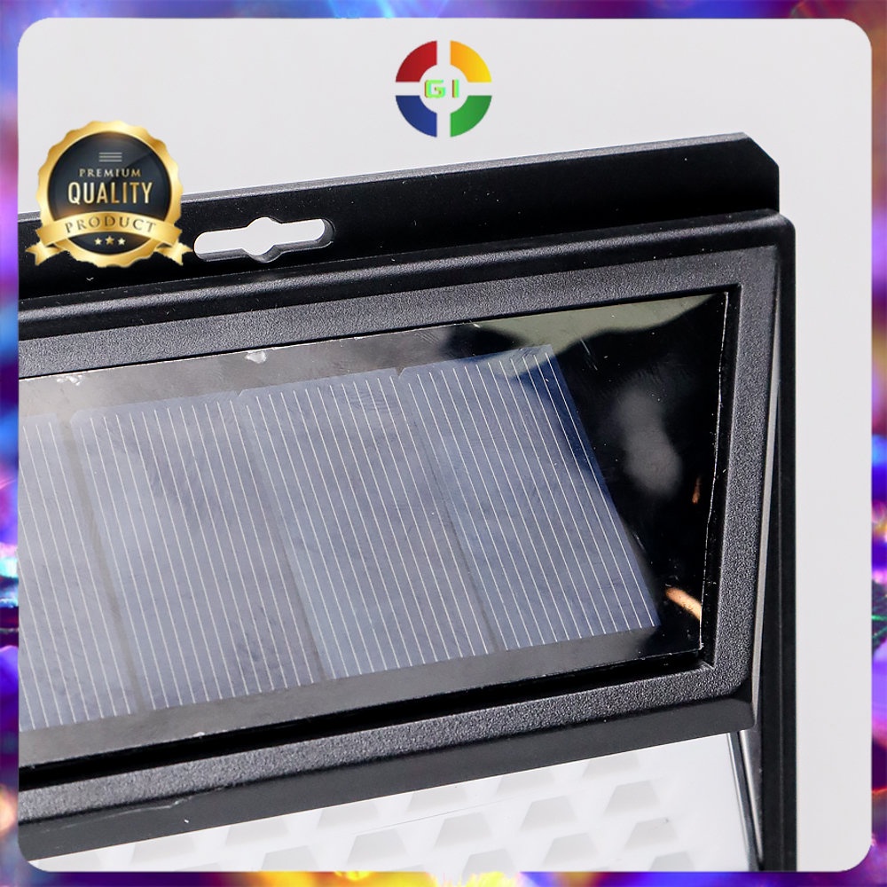 Lampu Dinding Solar Sensor Gerak Waterproof 90 LED 2835 Cool White Black