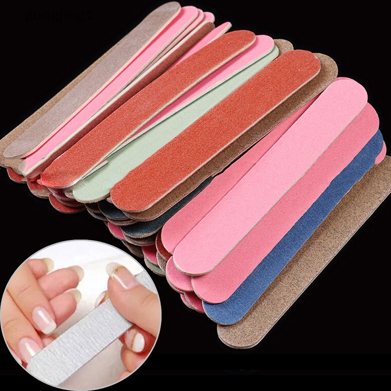 Ggg50 nail art colorful sanding file buffer Untuk salon manicure uv gel polisher Alat ID