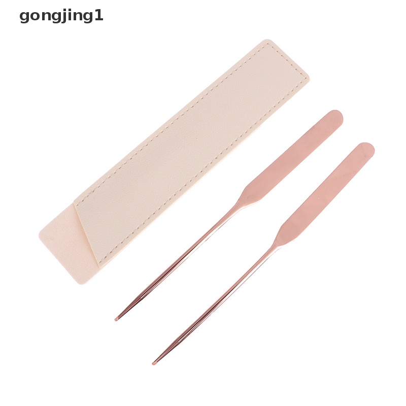 Ggg 1Pcs Stainless Steel Dual Head Makeup Toner Spatula Mixing Stick Foundation ID