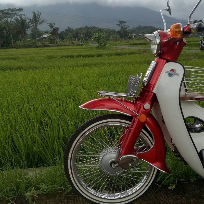 YGRETTE - TERMURAH FULL 4 meter Lis chrom body untuk Honda c50 c70 yamaha v80 Suzuki rc fr chrome krom SUPER CUP ASTREA PRIMA MOTOR HONDA JADUL RETRO KLASIK SUZUKI RC