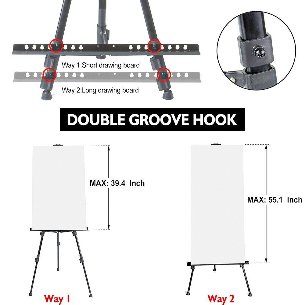 Populer Easel Stand Floor Adjustable Tall Easle Display Holder Collapsable Display Wedding Sign