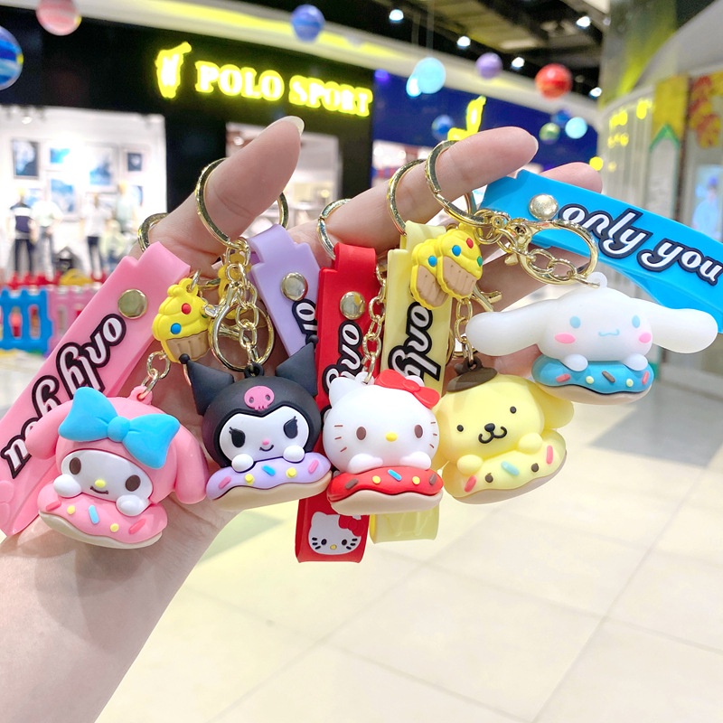 3d Lucu Kartun Donat Hewan Ajaib Gantungan Kunci Tas Ransel Pesona Liontin Earphone Case Tali Anti Hilang Untuk Airpods Inpods 1 2 3 PRO 4 6 12 I12 i13 Pro4 pro6