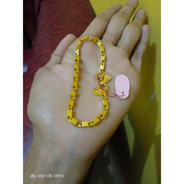 [COD] Gelang balok lapis emas24k