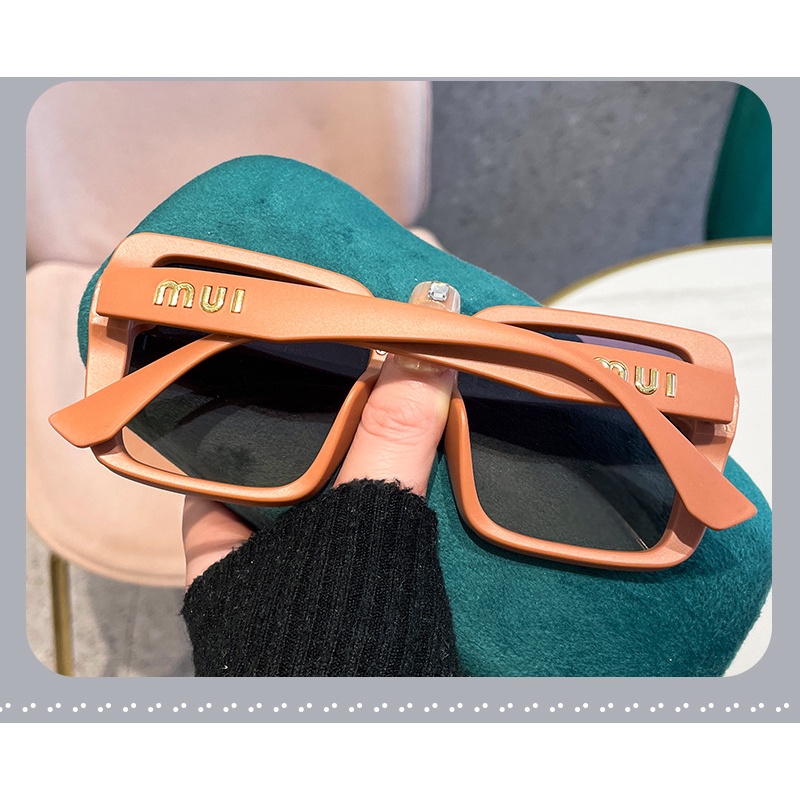 Kacamata Hitam Fashion Square Aesthetic Shades Untuk Wanita/Pria Metal Frame Sunglasses Eyewear