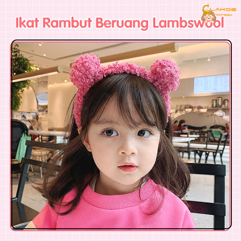 Lakoe Bando Kartakter Telinga Beruang Bear bulu korea/Bando Hairband Kartakter/Bandana Aksesoris Wanita