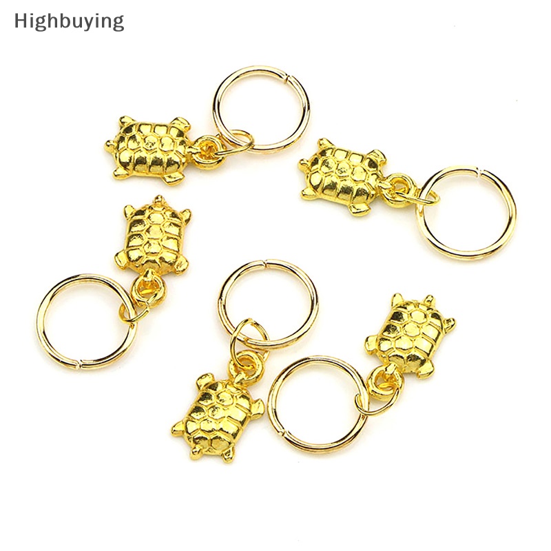 Hbid 50Pcs/Set Hewan Laut Liontin Rambut Gimbal Kepang Pin Rings Klip Perhiasan Glory