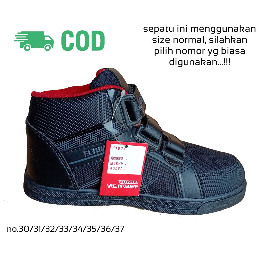 [Promo] Sepatu Sekolah Anak Anak pria Laki Laki Perempuan Cewek Cowok Usia Umur Kelas Paud TK SD SMP