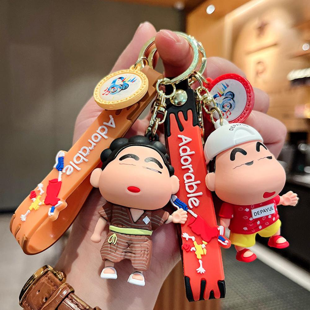 Timekey Gantungan Kunci Patung Anime Kartun Lucu Wanita Pria Anime Pasangan Keyrings Untuk Pesta Ulang Tahun Anak O6T9