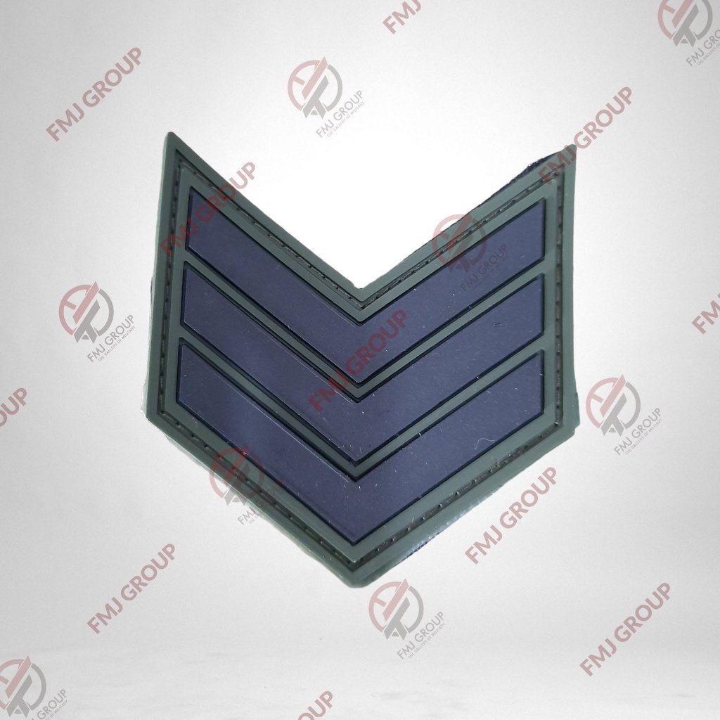 Emblem Patch Rubber Bet Pangkat pdl pdh sertu, serka, serda, praka, prada, pratu