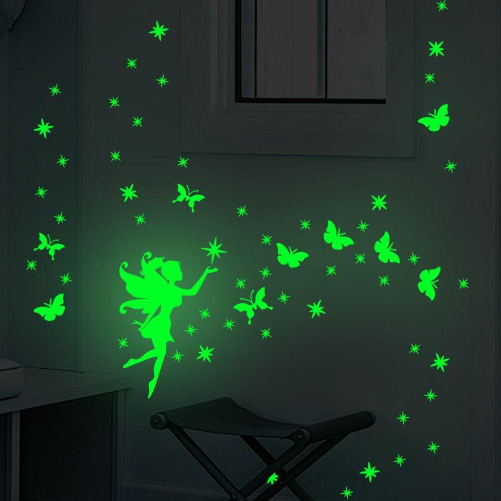 Populer Stiker Dinding Bercahaya DIY Dekorasi Rumah Kamar Tidur Anak Ruang Tamu Glow In Dark