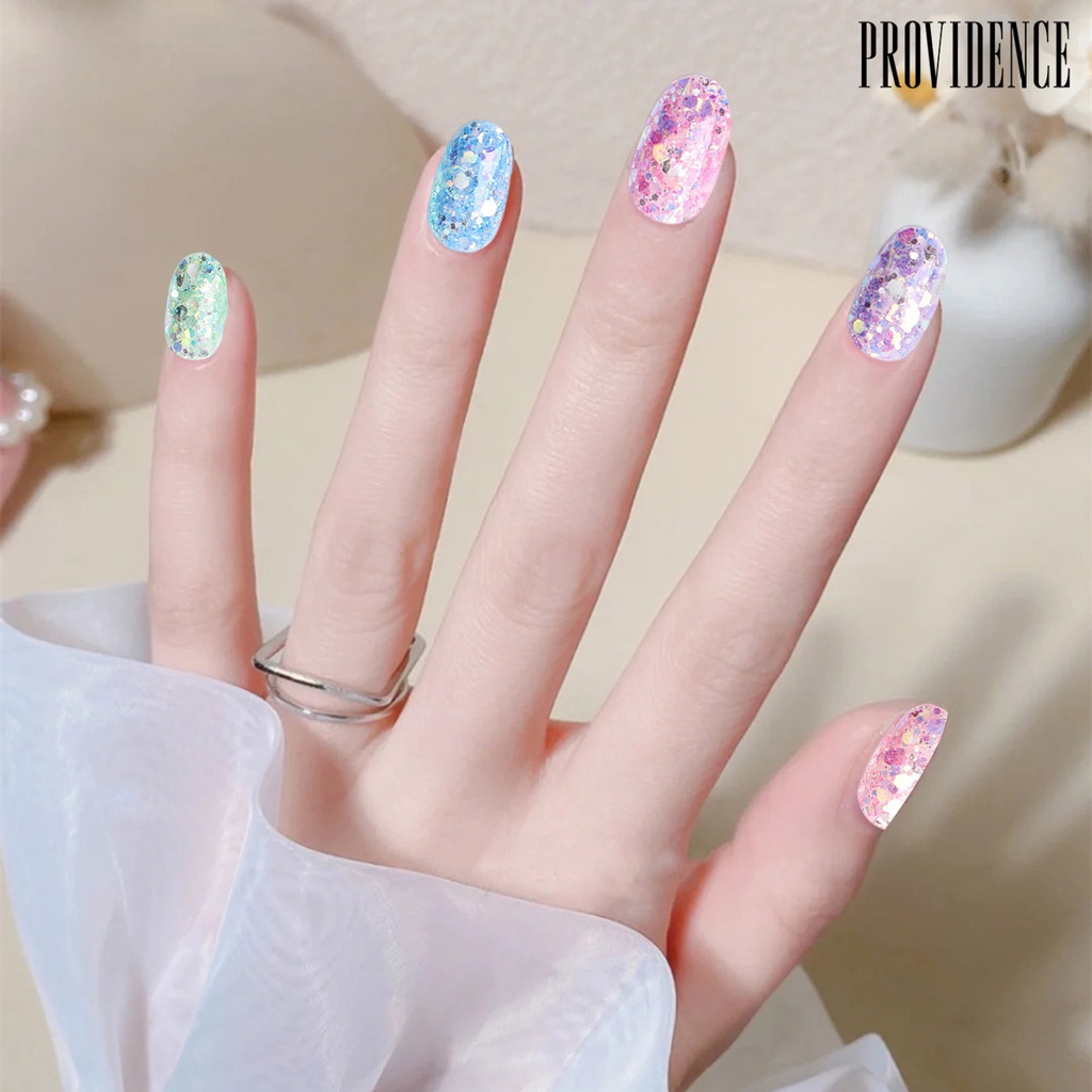 Providence 6kotak/Set Nail Sequin Macaron Color Shining Removable DIY Nail Art Dekorasi Serbaguna Manicure Design Bentuk Campur Paillette Perlengkapan Kuku