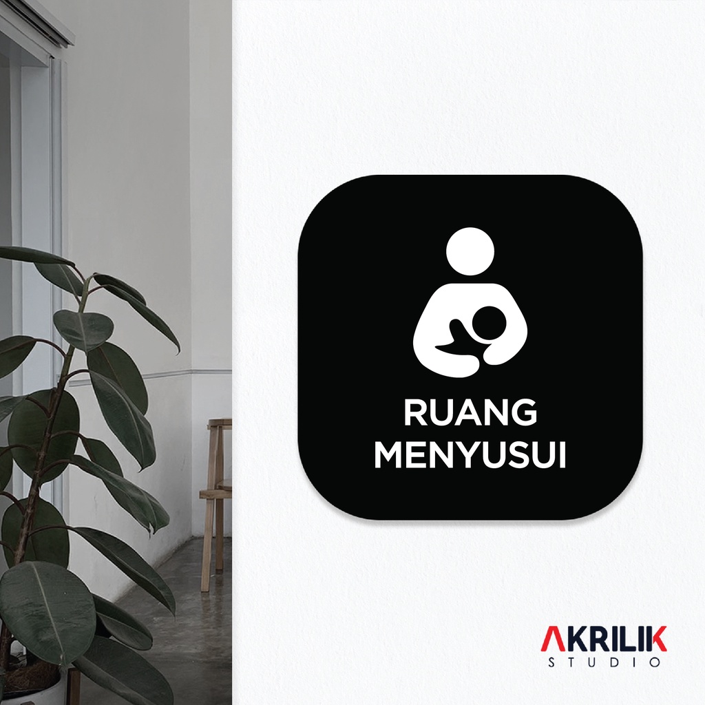 

Sign Board Akrilik Ruang Menyusui Papan Acrylic Signage Tempel Dinding Tulisan Label Tanda Petunjuk Nama Ruangan Rambu Aklirik UV Print