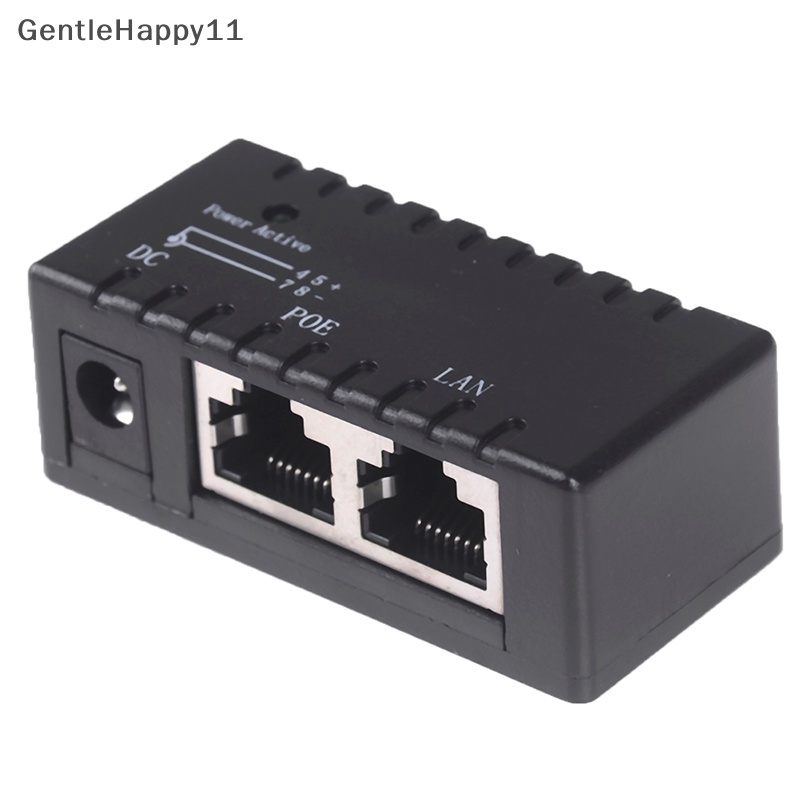 Gentlehappy Passive POE injector Untuk IP Kamera VoIP Telepon Netwrok AP device 12V - 48V id