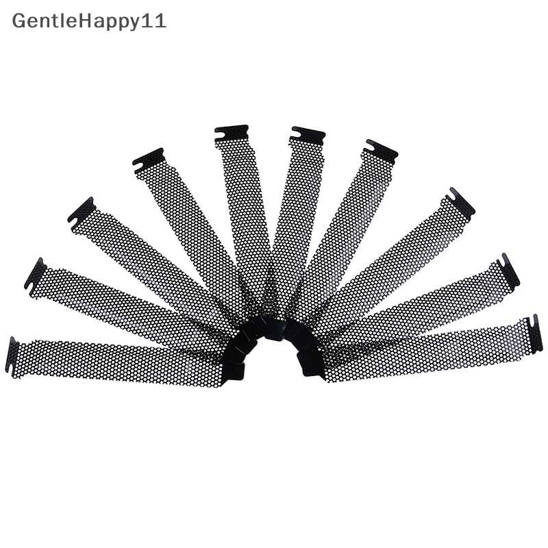 Gentlehappy 10Pcs Baru Hitam PCI slot Penutup filter Debu blanking plate hard steel id